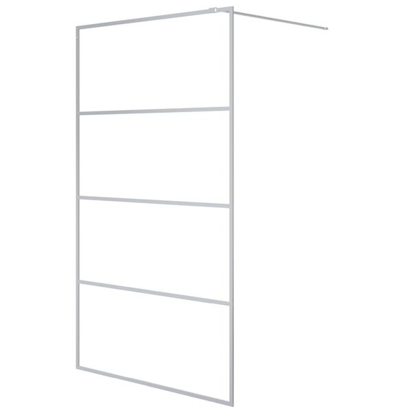 vidaXL Sprchov&aacute; z&aacute;stěna walk-in stř&iacute;brn&aacute; 115 x 195 cm čir&eacute; ESG sklo