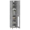 vidaXL Skř&iacute;ň highboard betonově &scaron;ed&aacute; 34,5x34x180 cm kompozitn&iacute; dřevo