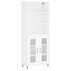 vidaXL Skř&iacute;ň highboard b&iacute;l&aacute; 69,5 x 34 x 180 cm kompozitn&iacute; dřevo