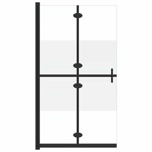 vidaXL Skl&aacute;dac&iacute; sprchov&aacute; z&aacute;stěna napůl ml&eacute;čn&eacute; ESG sklo 100 x 190 cm