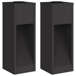 vidaXL Solární LED osvětlení cesty 2 pcs Černá Studeně válcovaná ocel