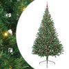 vidaXL Uměl&yacute; osvětlen&yacute; v&aacute;nočn&iacute; stromeček Zelen&aacute; 240 cm PVC