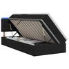 vidaXL LED postel s &uacute;ložn&yacute;m prostorem a matrac&iacute; Čern&aacute; 90 x 190 cm