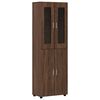 vidaXL Vysok&yacute; bufet FLORIN 60 x 35 x 182 cm Hněd&yacute; dub Kompozitn&iacute; dřevo