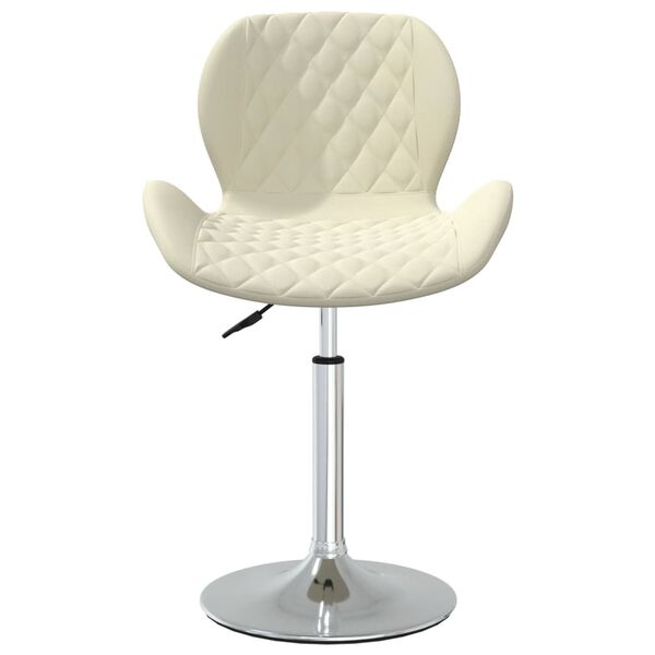 vidaXL Otočn&eacute; j&iacute;deln&iacute; židle 4 ks kr&eacute;mov&eacute; samet