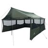 vidaXL Rodinn&yacute; stan Arm&aacute;dn&iacute; zelen&aacute; 450 x 400 x 265 cm Polyester a ocel