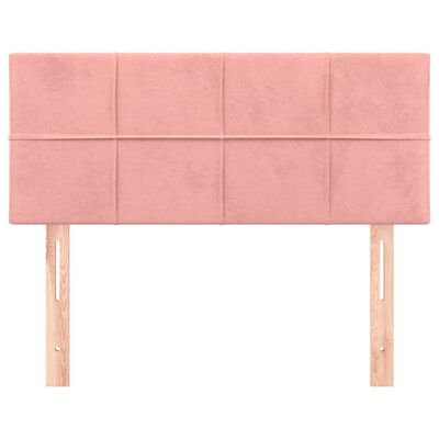 vidaXL Čelo postele růžové 80 x 5 x 78/88 cm samet