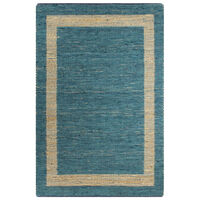 vidaXL Ručně vyráběný koberec juta modrý 80 x 160 cm