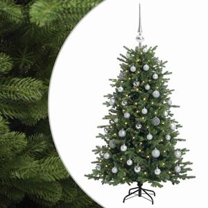 vidaXL Uměl&yacute; v&aacute;nočn&iacute; stromek s v&aacute;nočn&iacute;mi koulemi 120 cm 150 LED