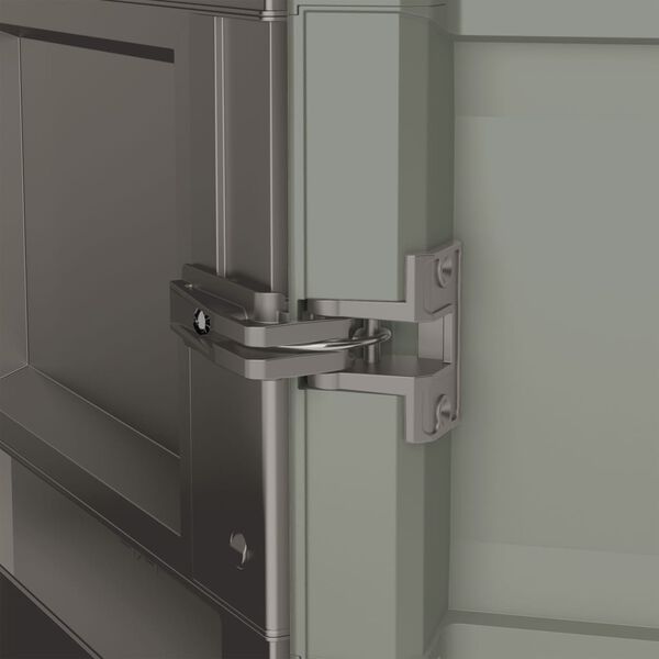 Keter Zahradní skříň s policemi Wood Grain krémová a taupe 182 cm