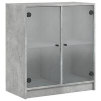 vidaXL Odkládací skříňka skleněná dvířka betonově šedá 68x37x75,5 cm