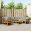 vidaXL Venkovn&iacute; pohovkov&aacute; souprava 10 pcs Př&iacute;rodn&iacute; a světle &scaron;ed&aacute;