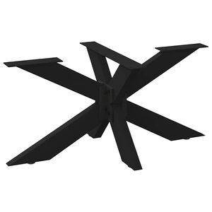 vidaXL Noha konferenčn&iacute;ho stolku ve tvaru pavouka čern&aacute; 98 x 58 x (42-43) cm ocel