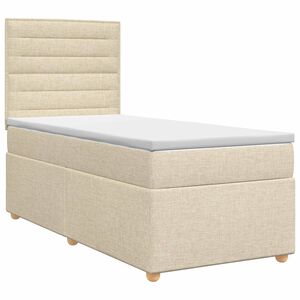 vidaXL Postel boxspring s matrac&iacute; s čelo Kr&eacute;mov&aacute; 80 x 200 cm Textil