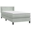 vidaXL Box Spring Postel s matrac&iacute; Světle &scaron;ed&aacute; 90x220 cm Samet
