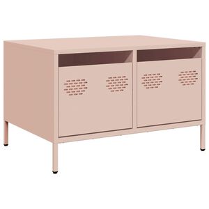 vidaXL TV skř&iacute;ňka růžov&aacute; 68 x 50 x 43,5 cm ocel v&aacute;lcovan&aacute; za studena