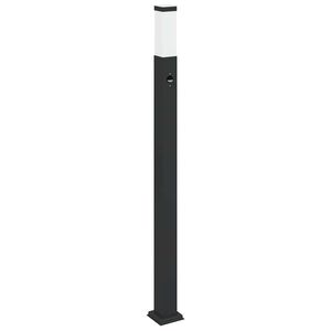 vidaXL Sloupkov&eacute; sv&iacute;tidlo se senzorem 110 cm čern&eacute; IP44