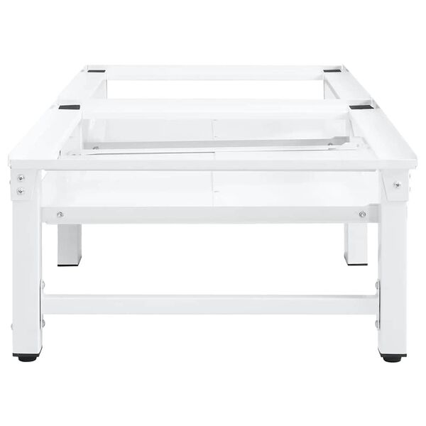 vidaXL Podstavec pod pračku a su&scaron;ičku s v&yacute;suvn&yacute;mi policemi b&iacute;l&yacute;