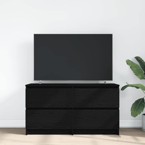 vidaXL TV skř&iacute;ňka čern&aacute; 100x35x54 cm kompozitn&iacute; dřevo