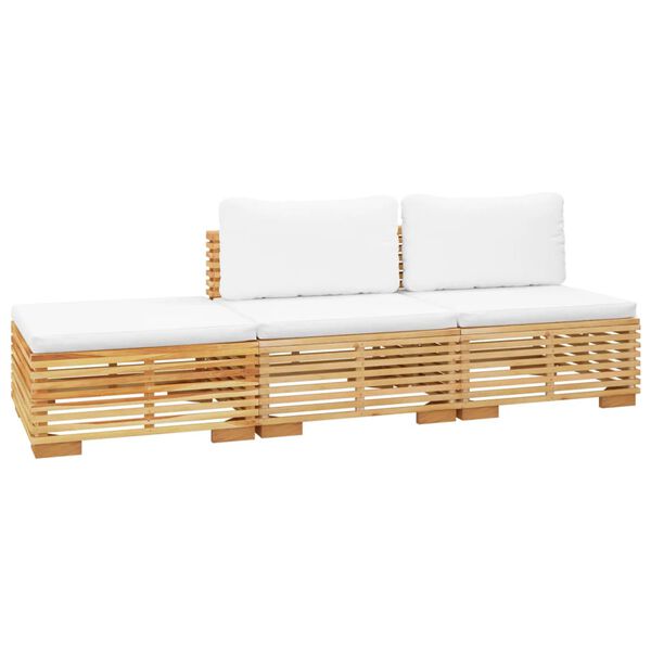 vidaXL 3d&iacute;ln&aacute; zahradn&iacute; sedac&iacute; souprava s podu&scaron;kami masivn&iacute; teak