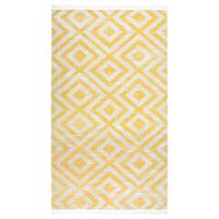 vidaXL Venkovní koberec hladce tkaný 115 x 170 cm žlutobéžový