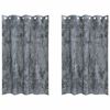 vidaXL Sametov&eacute; z&aacute;věsy 2 pcs Stř&iacute;brně &scaron;ed&aacute; 175 x 140 cm samet