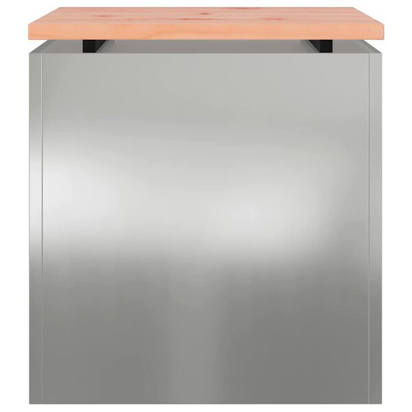 vidaXL Zahradní lavice Stříbrná 40 x 40 x 43 cm Pozinkovaná ocel