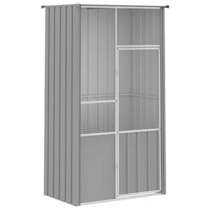 vidaXL Ptač&iacute; klec &scaron;ed&aacute; 115 x 78 x 200 cm pozinkovan&aacute; ocel