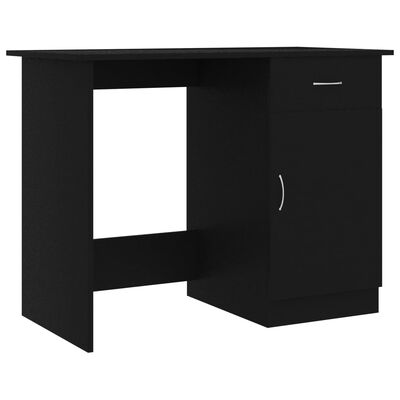 vidaXL Psací stůl černý 100 x 50 x 76 cm dřevotříska