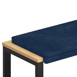 vidaXL Pol&scaron;t&aacute;ř na lavici Hladk&yacute; kord N&aacute;mořnick&aacute; modr&aacute; Hloubka 35 cm