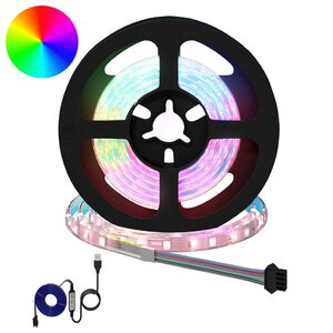 vidaXL LED p&aacute;s 2 ks Čern&aacute; a průhledn&aacute; Měď a plast