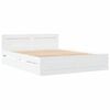vidaXL R&aacute;m postele s čelo 2 pcs B&iacute;l&yacute; 150 x 200 cm kompozitn&iacute; dřevo