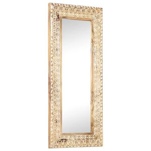 vidaXL Ručně vyřez&aacute;van&eacute; zrcadlo 110 x 50 x 2,6 cm masivn&iacute; mangovn&iacute;k