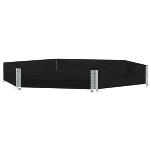 vidaXL Vyv&yacute;&scaron;en&yacute; z&aacute;hon &scaron;esti&uacute;heln&iacute;k čern&yacute; 160 x 160 cm masivn&iacute; borovice