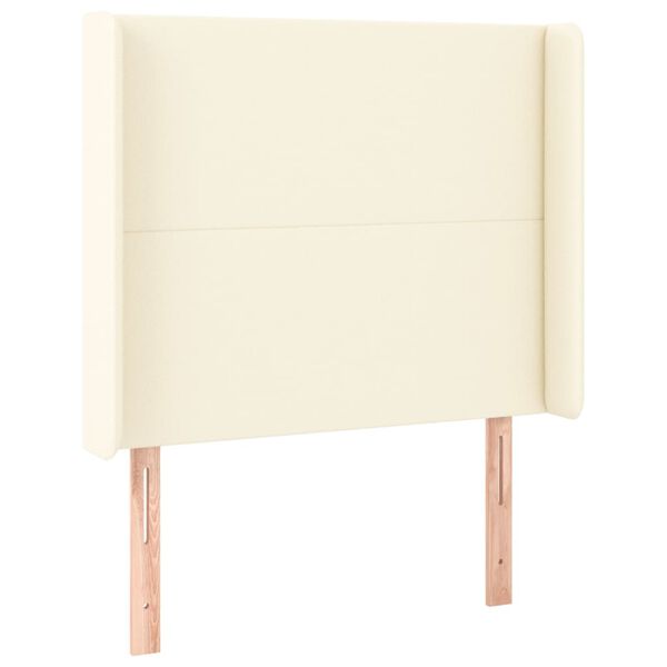 vidaXL Čelo postele typu u&scaron;&aacute;k kr&eacute;mov&eacute; 103x16x118/128 cm uměl&aacute; kůže