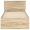 vidaXL Postel bez matrace s čelem dub sonoma 90 x 200 cm