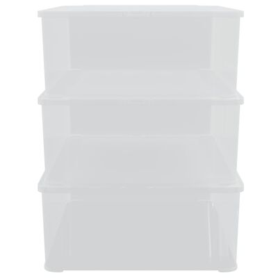 vidaXL Plastové úložné boxy 3 ks 25 l stohovatelné