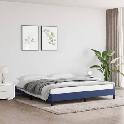 vidaXL Rám postele modrá 180x200 cm textil