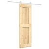 vidaXL Posuvn&eacute; dveře Př&iacute;rodn&iacute; a b&iacute;l&aacute; 70 x 210 cm Masivn&iacute; borov&eacute; dřevo