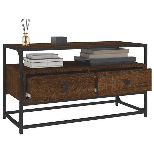 vidaXL TV skř&iacute;ňka hněd&yacute; dub 80 x 35 x 45 cm kompozitn&iacute; dřevo