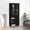 vidaXL Skř&iacute;ň highboard čern&aacute; 69,5 x 34 x 180 cm kompozitn&iacute; dřevo