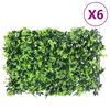 vidaXL Uměl&yacute; listnat&yacute; plot 6 ks zelen&yacute; 40 x 60 cm