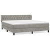 vidaXL Box spring postel s matrac&iacute; světle &scaron;ed&aacute; 160x200 cm samet