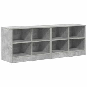 vidaXL Z&aacute;suvka pod postel s polic&iacute; 2 pcs Betonově &scaron;ed&aacute; 66 x 33 x 48 cm