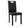 vidaXL J&iacute;deln&iacute; židle 2 ks čern&eacute; uměl&aacute; kůže