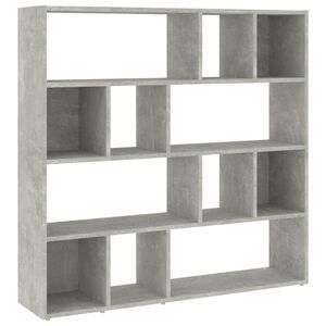 vidaXL Knihovna / dělic&iacute; stěna betonově &scaron;ed&aacute; 105 x 24 x 102 cm