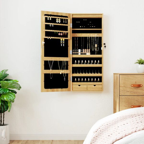 vidaXL Zrcadlov&aacute; &scaron;perkovnice s LED světly n&aacute;stěnn&aacute;