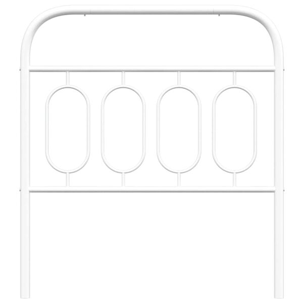 vidaXL Kovov&eacute; n&aacute;hradn&iacute; čelo postele b&iacute;l&eacute; 90 cm