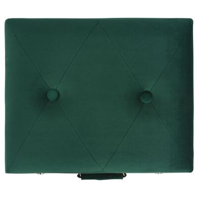 vidaXL Stolička s úložným prostorem 40 cm zelená sametová