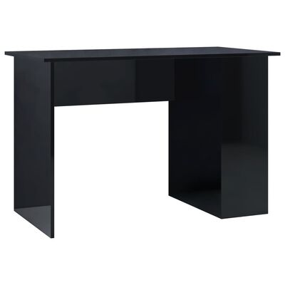 vidaXL Psací stůl černý s vysokým leskem 110 x 60 x 73 cm dřevotříska